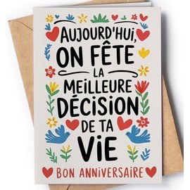 Greeting Cards for Everyone Geburtstagskarte für sie, Ihn, Geschenk oder Hochzeitstagskarte für Ehemann, Frau, Valentinstagsgeschenk für Freundin, Freund - EU 118