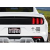 1pcs Black Cross of Nails Pattern License Plate Frames -