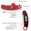 Cooking Thermometer,IP67 Waterproof Digital Meat Thermometer with Backlight, Calibration &