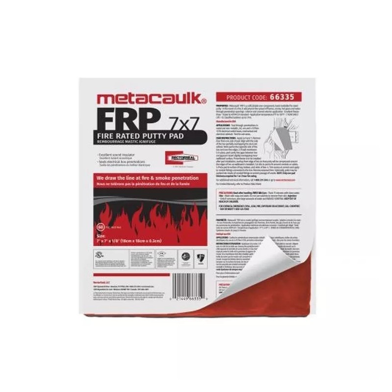 Rectorseal Metacaulk 7" X 7" Fire Rated Putty Pad- Case