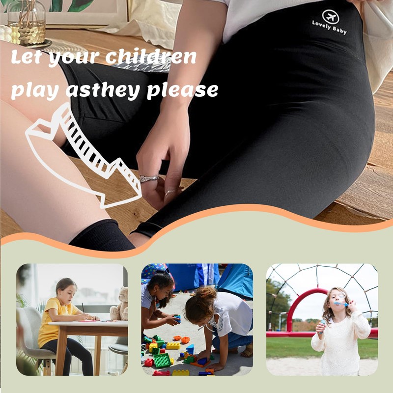 JiaYouLC 2 Pack Girls School Short Leggings Age 5-14 High