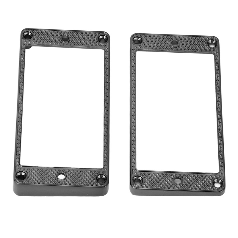 2Pcs Humbucker Pickup Ring Metal Mounting Frame Flat Bottom Replacement