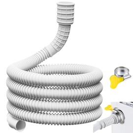 Guest Ruyunlai Universal AC Drain Hose 16mm/25mm ID (1m/3.3ft Options) with Clamp - Thickened Plastic for Air Conditioner, Dehumidifier, Washing Machine - White