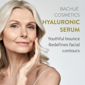 BACHUÉ HYALURONIC SERUM Hyaluronic Acid Booster with Ceramides for Lightweight Deep Hydration, Concentrated Serum, Vitamin B2, Vitamin C, Moringa Oil, Astaxanthin Oil, 0.5 Ounce