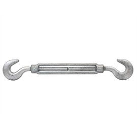 US Cargo Control 1/2 Inch x 9 Inch Hook and Hook Galvanized Turnbuckle, Working Load Limit 1,500 Pounds, Uses: Tower, Suspension, Mining, Rigging, Tensioning