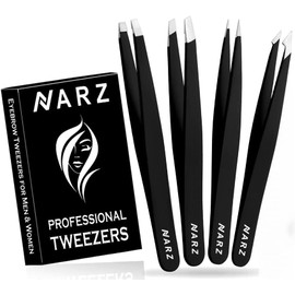 4Pcs Professional Tweezer for Facial Hair Women & Men Stainless Steel Precision Tweezers for Ingrown Hair Tweezers for Men & Women