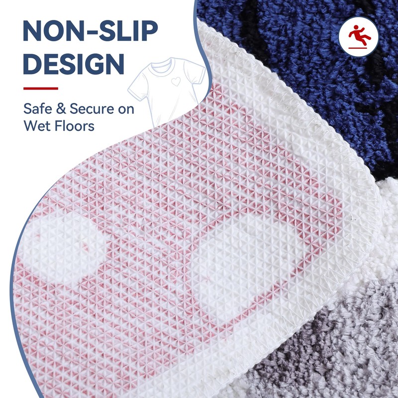 TRUEDAYS Cute Bath Mat - Bathroom Rugs with Laundry Clothes