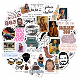 100Pcs Country Singer Stickers - Country Music Merch, Country Singer Merchandise - Waterproof Music Stickers for Phone Cases and Laptops, Guitar Stickers