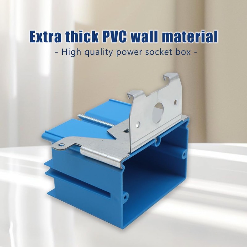 XGGYA Outlet Box Adjustable,Blue Single Gang Box,21 Cubic Inch Plastic