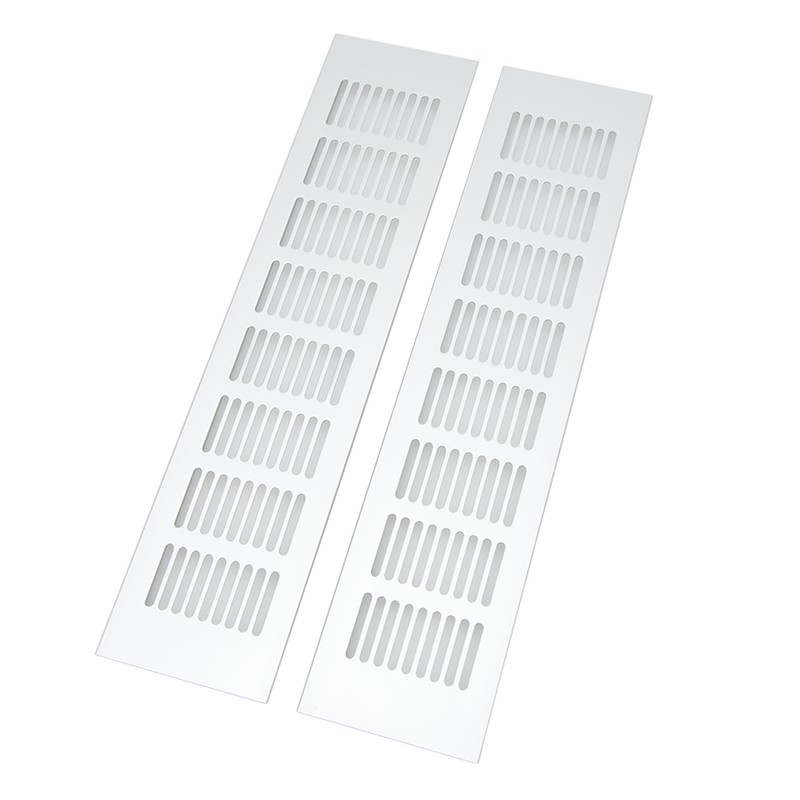 2 Pcs Air Vent Ventilation Grille Aluminium Alloy Rectangular Vent
