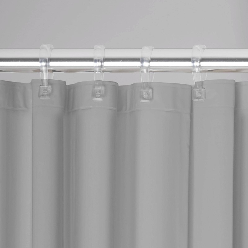 Sealskin Granada Shower Curtain, PEVA, Light Grey, 120 x 200