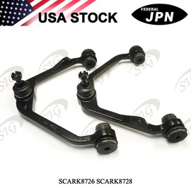 14PC Front Suspension Kit Front Upper Control Arm w/Ball Joint & Lower Ball Joint & Stabilizer Sway Bar Link Inner & Outer Tie Rod End Pitman Arm Compatible with 1997 1998 1999-2004 Ford F-150 RWD