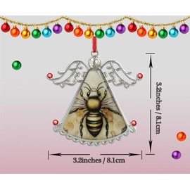 XUTAI Angel Christmas Tree Ornaments Christmas OrnamentHummingbird Flying Greeting Glass Christmas Hanging Angel Glass Pendant for Holiday Decoration