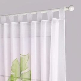 Simpvale 2 Piece Curtain Printed Flowers Curtain for Living Room Bedroom Tab Top Curtain 150 cm Width