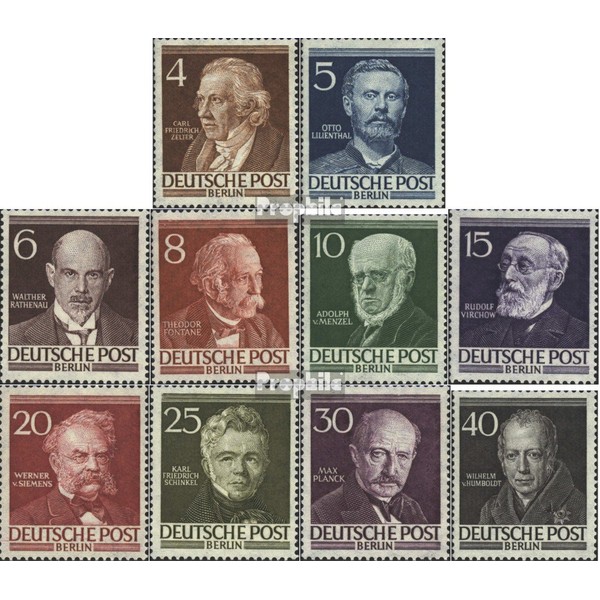 Berlin (West) 91-100 (complete.issue.) fine used/cancelled 1952 Men Berlin (Stamps