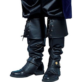 Franco American Novelty Company Adult Deluxe Pirate Boot Tops Standard Black