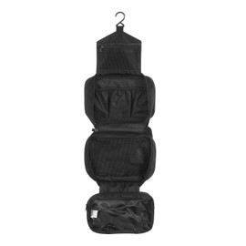 CYBERNOVA Multi-Functional Waterproof Compact Hanging Cosmetic Travel Bag Toilet Bag Toiletry Bag Washbag Organizer Kits/Cosmetic Pouch/Personal Care Hygiene Purse (Black)