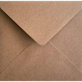 155 x 155mm Square Kraft Fleck Recycled Envelopes x 100