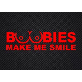 Egl Boobies Make Me Smile funny vinyl sticker decal Car truck suv JDM