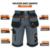 WrightFits Men Holster Work Shorts - Heavy Duty Safety Combat