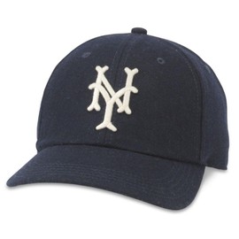 AMERICAN NEEDLE New York Cubans Archive Legend Adjustable Buckle Strap Baseball Hat, Navy (21005A-NYC-NAVY)