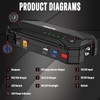 GREPRO Jump Starter (10L Gas & 8.0L Diesel Engines), 3000A