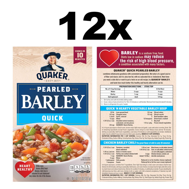 Quaker Quick Barley, 11 Ounce (Pack of 12)