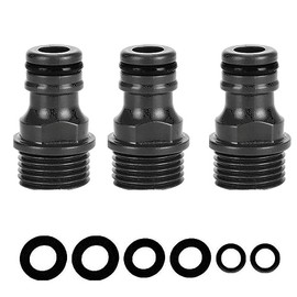 YAAVAAW 3Pack Garden Tap Connector - 1/2inch Male Threaded Tap Adapter for Hose Pipe and Outside Faucet