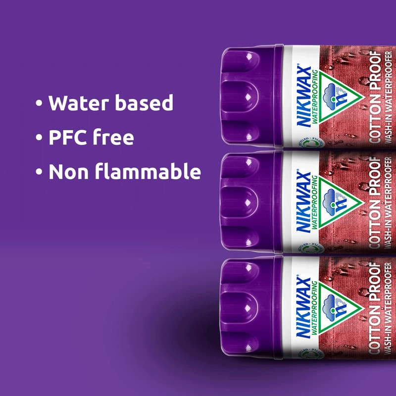 Nikwax COTTON PROOF Wash-in Waterproofing for Cotton Fabric, Polycotton &