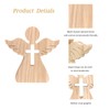 1 x Wooden Angel with Cross Wooden Angel Guardian Angel