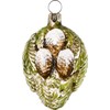 Glass 'Branches with 3 Large Pine Cones' Patinated