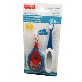Fisher-Price Fisher Price Brush Buddies Toddler Dental Kit 2 Toothbrushes & Teething Ring