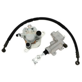 ALTAYE Rear Brake Master Cylinder Caliper & Hose Assembly For Kawasaki KLX140L KLX 140