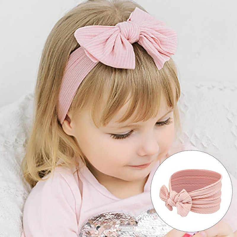 2 Pack Baby Headbands, Baby Girl Headbands Nylon Baby Bow