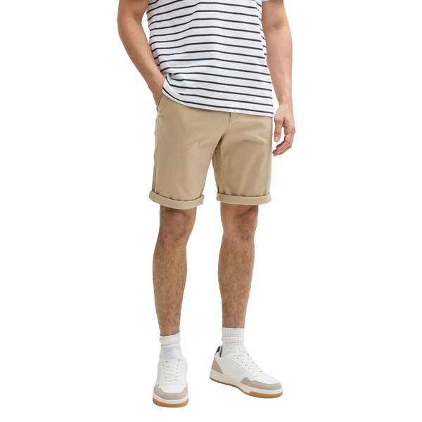 TOM TAILOR Men's Slim Chino Shorts, 11018 Chinchilla, 30