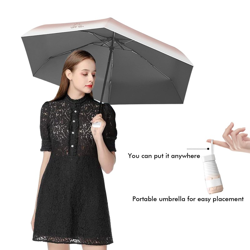 Sykerout Gradient Umbrella, Mini Umbrella, Pocket Umbrella, Compact Umbrella, Mini