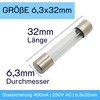 SIBA 400 mA Glass Fuses 6.3 x 32 mm |