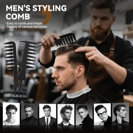 10PCS Styling Hair Comb Professional Barber Combs for Hair Stylist, Premium Grade Barber Brush, Variety Pack Great for All Hair Types & Styles