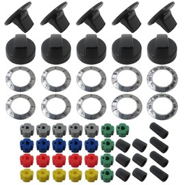 BLUE ELF Premium Universal Range Stove Knob Kit K-N002 R-KE for Electric Gas Stove -Replacement for R-K103 MA-XP6 AP5641247 TJKN002&RK103
