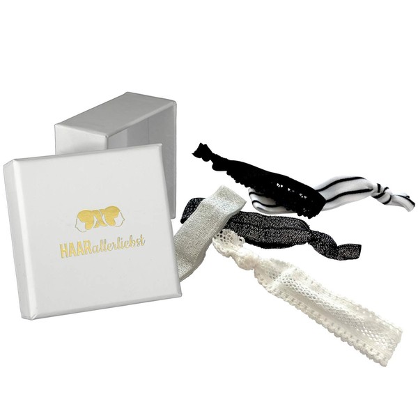 HAARallerliebst Hair Scrunchies Bracelets (Pack of 5) with Box for