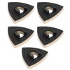 5PCS Wool Polishing Pad with Alloy Steel Base Triangular Felt