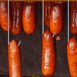 Pack of 20 Meat Hooks, Fish Hooks, 3 x 15 cm Butcher Hooks, Kitchen Hooks, Meat Hooks, Stainless Steel, High-Quality Smoking Hooks, Robust and Durable S-Hooks for Purposes Meat Smoking Meat Processing