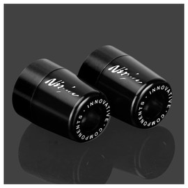 Velospeed Handlebar Grip End for Ninja 250 300 400 650 1000 400R 250R 250SX 1000SX H2R ZX14R ZX10R ZX6R Motorcycle CNC Aluminum Handlebar Bar Ends Plug Balance Pad Accessories (Black)