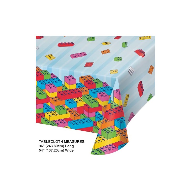 Trendware Block Bash Toy Blocks Paper Tablecloths, 3 ct