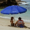 AMMSUN 8 Feet Large Beach Umbrella with Sand Anchor Heavy