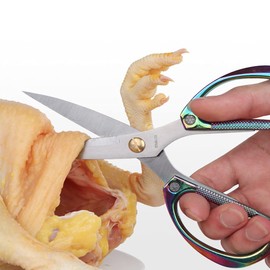 2PCMulti-Purpose Kitchen Shears Scissors, Heavy Duty Stainless Steel Scissors with Strong Straight Edge Snips Comfortable Handle