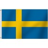 Heavy Duty Sweden Flag 3x5 Ft, Longest Lasting Oxford Nylon