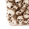 Skull Pen Holder White Resin Makeup Brush Holder Organiser Decoration
