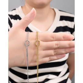 YELUWA Friendship Bracelets Best Friend Bracelet Love Knot Bracelet Pinky Promise Soulmate Relationship Matching Friendship Bracelets Forever Infinity Jewelry Gifts for Women Her Him Bestie BFF G+S