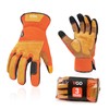 Vgo... 2-Pairs Gardening Gloves Men, Safety Work Gloves, Puncture-proof, Thornproof,